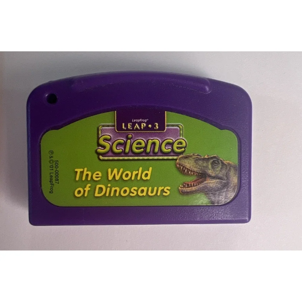 Vintage LeapFrog LeapPad Science World of Dinosaurs Book & Cartridge LEAP-3